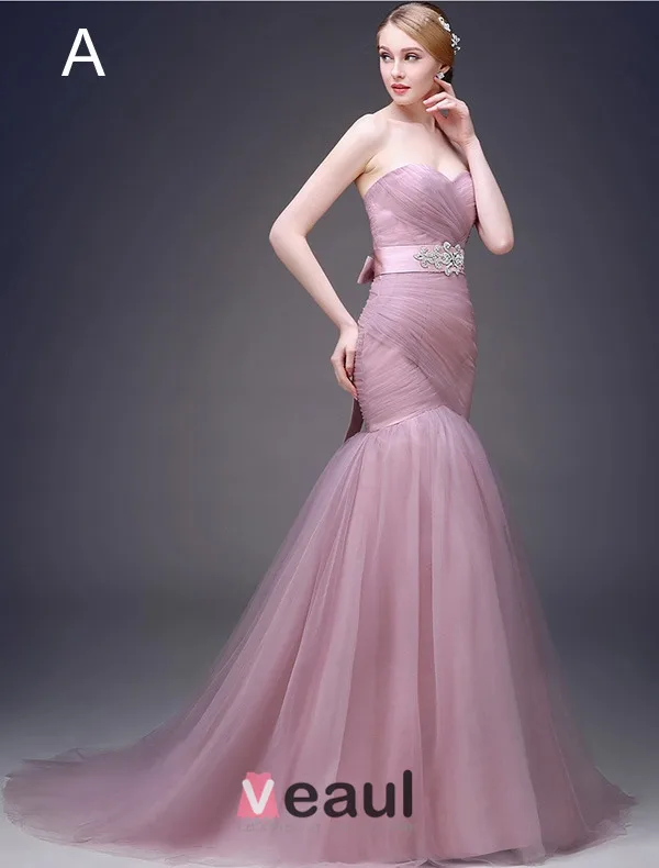 Volants Sirène Chérie Sash Robes De Mariée Balayage Train De Tulle