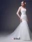 Volants Sirène Chérie Sash Robes De Mariée Balayage Train De Tulle