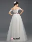 2015 A-line Off The Shoulders Short Sleeves Ruffle Tulle Wedding Dress