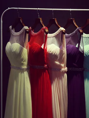 A Linje Scoop Halsen Beading Perle Sash Chiffon Selskapskjoler