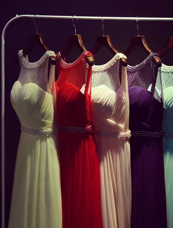 A Linje Scoop Halsen Beading Perle Sash Chiffon Selskapskjoler