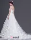 2015 A-line Princess Sweetheart Handmade Flowers Tailing Wedding Dress