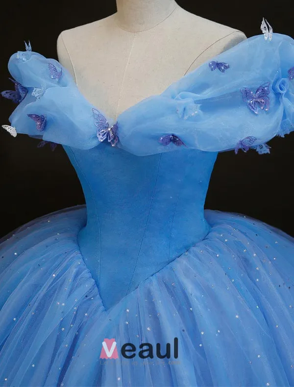 Luxury High-grade 2015 Cinderella Movie Custume Prom Dress