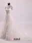 Vintage Palais Une Ligne Haute Cou Appliques De Perles Dentelle Robe De Mariée