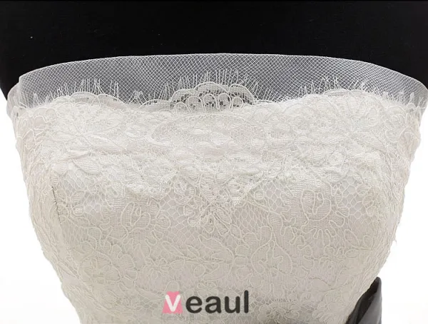 2015 Ball Gown Strapless Handmade Beading Floor-length Wedding Dress