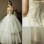 Percés Sweetheart Appliques De Perles Dentelle Robe De Mariée En Organza De Forage Tchèque