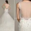2015 Mermaid Shoulders V-neck Beading Backless Lace Wedding Dress