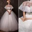 2015 Ball Gown Sweetheart Beading Satin Bow Sash Tulle Wedding Dress With Shawl