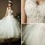 2015 Sweetheart Sleeveless Tea-length Organza Ball Gown Wedding Dress