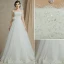 A-lijn Strapless Appliques Kant Bloem Sjerp Trouwjurken