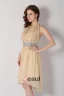 Belles Paillettes Licol Sash Robe De Cocktail Courte