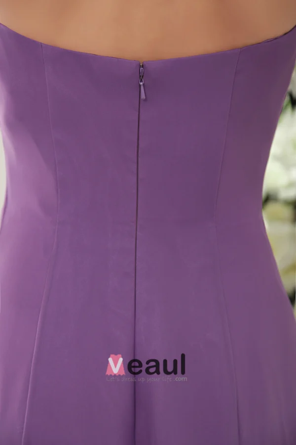 Krystaller Ruffles Glidelås Kjæreste Brudepikekjoler Til Bryllup