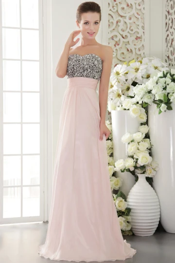 Fascinerende Glidelås Appliques Beading Krystaller Ruffles Ballkjoler Festkjoler
