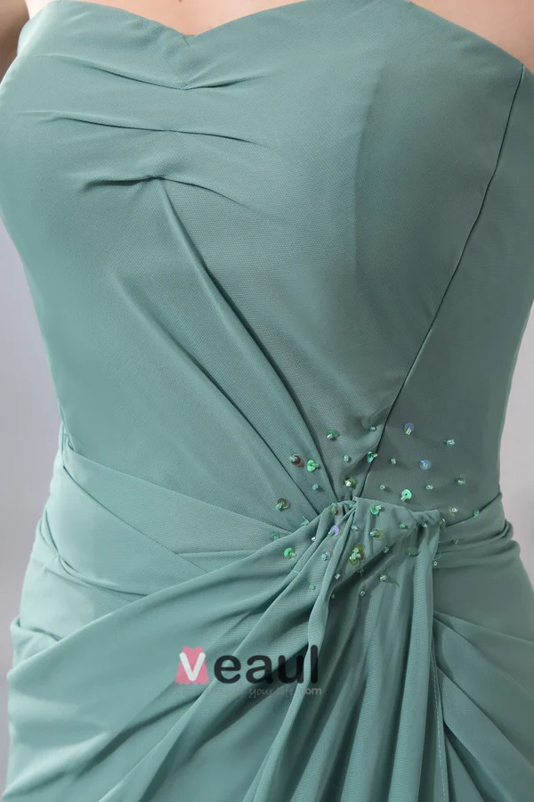 Elegant Kjæreste Stroppeløs Brudens Mor Kjole Med Sjal