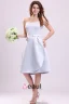 2015 Baby Blue A-line Short Bridesmaid Dresses With Sash