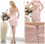 Courte En Satin Perles Robe De Mère De Mariée