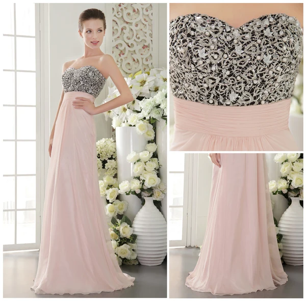 Fascinerende Glidelås Appliques Beading Krystaller Ruffles Ballkjoler Festkjoler
