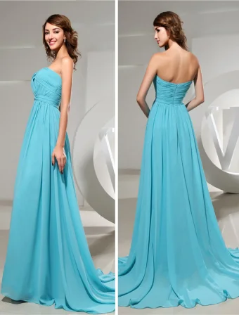 Vestidos De Noche De Gasa Tren De Barrido De La Colmena De 2015 Del Imperio Del Amor