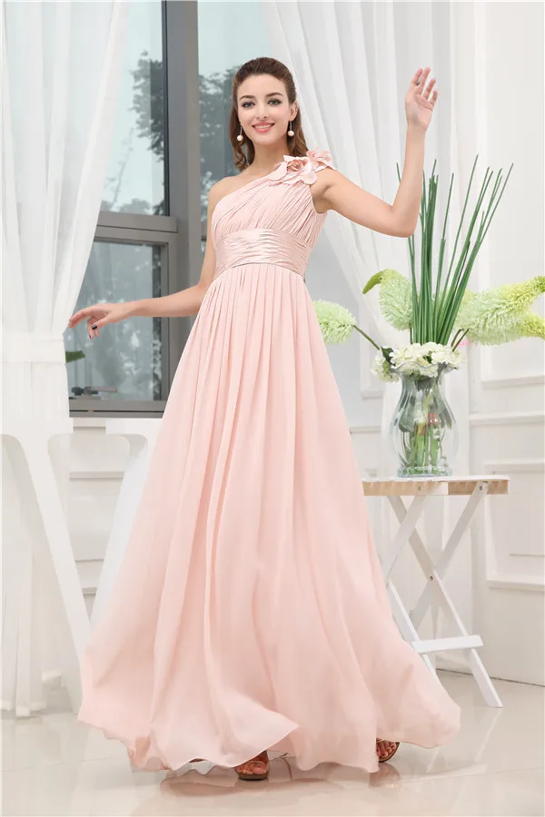 Robes De Soirée-parole Longueur Volants Un Corsage De L'épaule