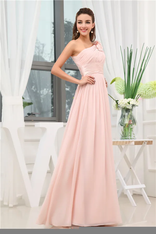 Robes De Soirée-parole Longueur Volants Un Corsage De L'épaule