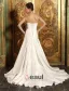 2015 A-line Sweetheart With Bow Floor-length Satin Wedding Dress