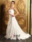 2015 A-line Sweetheart With Bow Floor-length Satin Wedding Dress