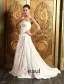 2015 A-line Sweetheart With Bow Floor-length Satin Wedding Dress
