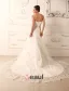 A-ligne Sweetheart Chapelle Satin Robe De Mariée En Dentelle De Train