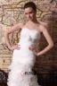 2015 Trumpet /Mermaid Chapel Train Organza Satin Wedding Dress With Cascading Ruffles