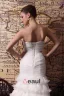 2015 Trumpet /Mermaid Chapel Train Organza Satin Wedding Dress With Cascading Ruffles