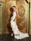 Short & Mini One Shoulder Beading Ruffles Organza Satin Wedding Dress