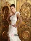 Short & Mini One Shoulder Beading Ruffles Organza Satin Wedding Dress