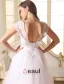 Une Ligne Épaules Sweetheart Appliques Noeud De Dentelle Robe De Mariée En Tulle Ceinture