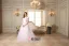Une Ligne Épaules Sweetheart Appliques Noeud De Dentelle Robe De Mariée En Tulle Ceinture