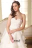 A-ligne De Robe De Mariée En Organza Perles Chérie Avec Des Volants En Cascade