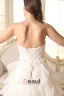 A-ligne De Robe De Mariée En Organza Perles Chérie Avec Des Volants En Cascade