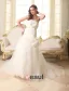 2015 Beautiful A-line Strapless With Handmade Flowers Wedding Dresses Bridal Gown