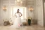 2015 Beautiful A-line Strapless With Handmade Flowers Wedding Dresses Bridal Gown