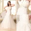 Trompette / Sirène Perlage Robe De Mariée En Tulle De Dentelle De Satin