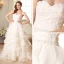 A-ligne De Robe De Mariée En Organza Perles Chérie Avec Des Volants En Cascade