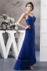 2015 Elegant A-line V Neck Spaghetti Straps Beading Cascading Ruffles Mother Of The Bride Dress With Shawl