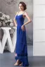 2015 Elegant A-line V Neck Spaghetti Straps Beading Cascading Ruffles Mother Of The Bride Dress With Shawl