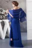 2015 Elegant A-line V Neck Spaghetti Straps Beading Cascading Ruffles Mother Of The Bride Dress With Shawl