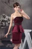 2015 Charming Strapless Beading Ruffle Sash Cocktail Dress
