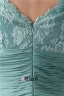 Elegant V Neck Lace Sleeves Pleated Long Dress Mother Of The Bride Dresses