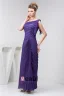 Unique A-line One Shoulder Pleated Long Formal Dress Purple Evening Dress