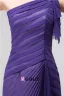 Unique A-line One Shoulder Pleated Long Formal Dress Purple Evening Dress