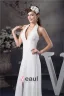 2015 Charming A-line Halter V Neck Beading Sash Long Dress White Graduation Dress Homecoming Dress