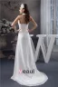 2015 Charming A-line Halter V Neck Beading Sash Long Dress White Graduation Dress Homecoming Dress