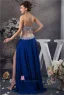 Sexy Bling Halter Crystal Tulle Split Front Prom Dress